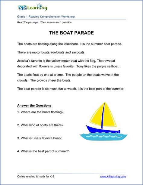 k5 learning reading grade 1.